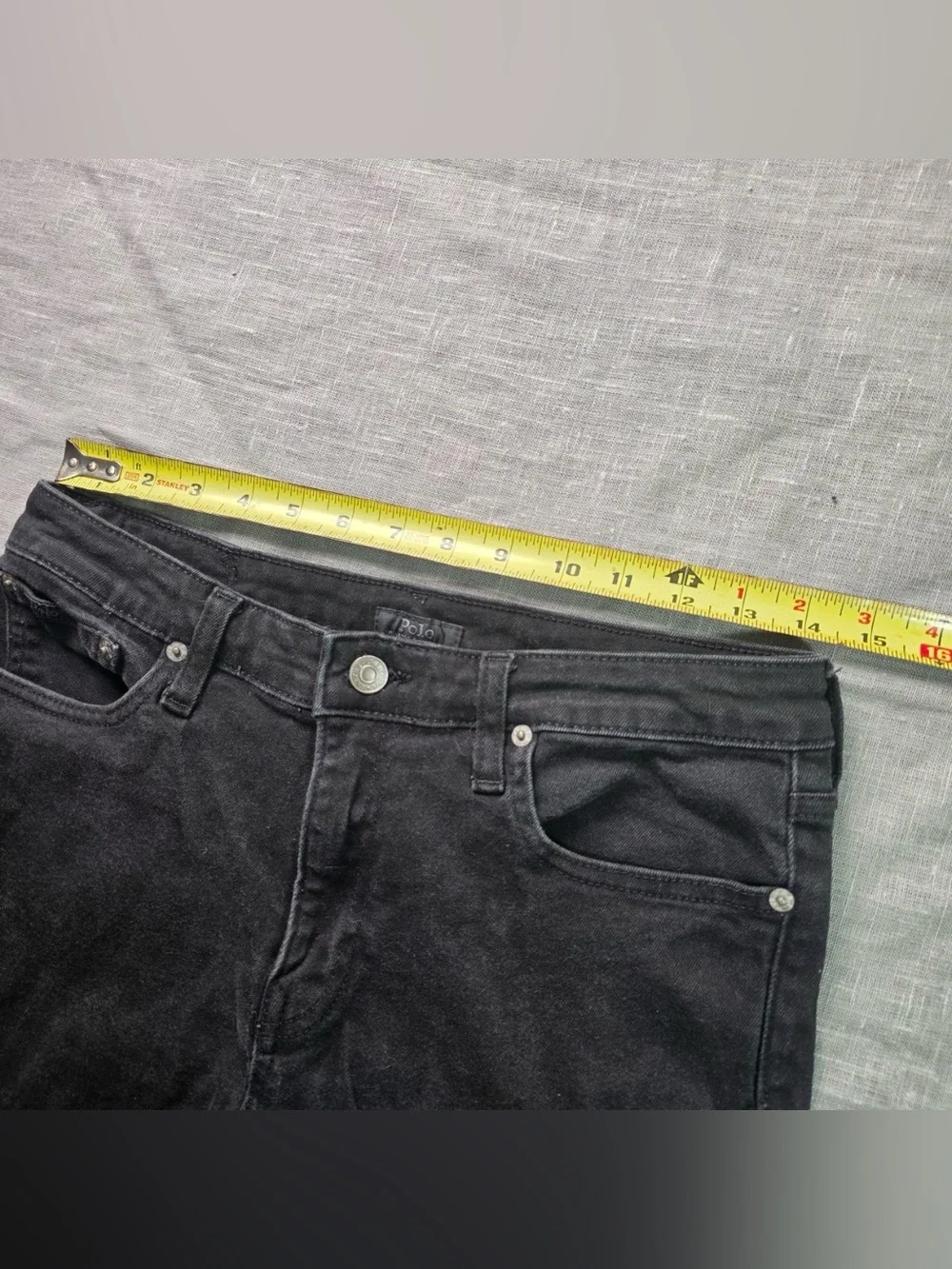 Polo Ralph Lauren Boys Size 20 The Hampton Straight Black Denim Jeans Pants